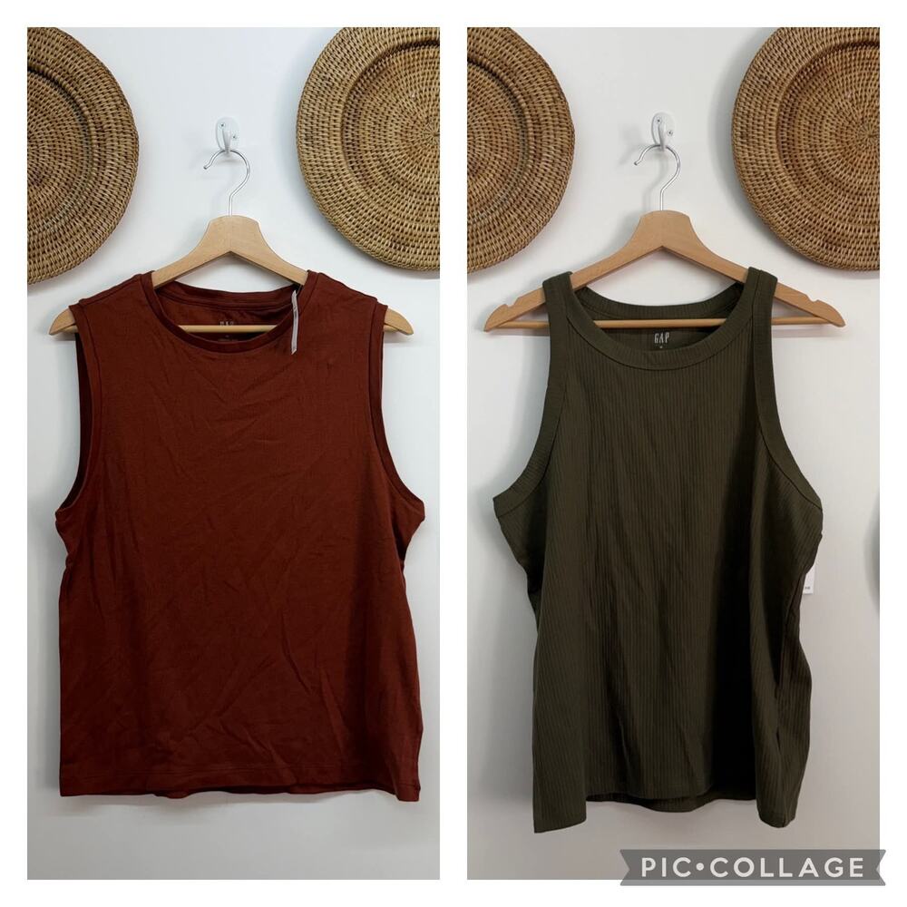 Bundle (2) NEW GAP Tank Tops XL